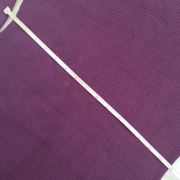 ❤️EUC Rue21+ Plus Purple Plum Long Sleeve Ribbed Bodycon Sweater Dress 3X - Picture 5 of 13